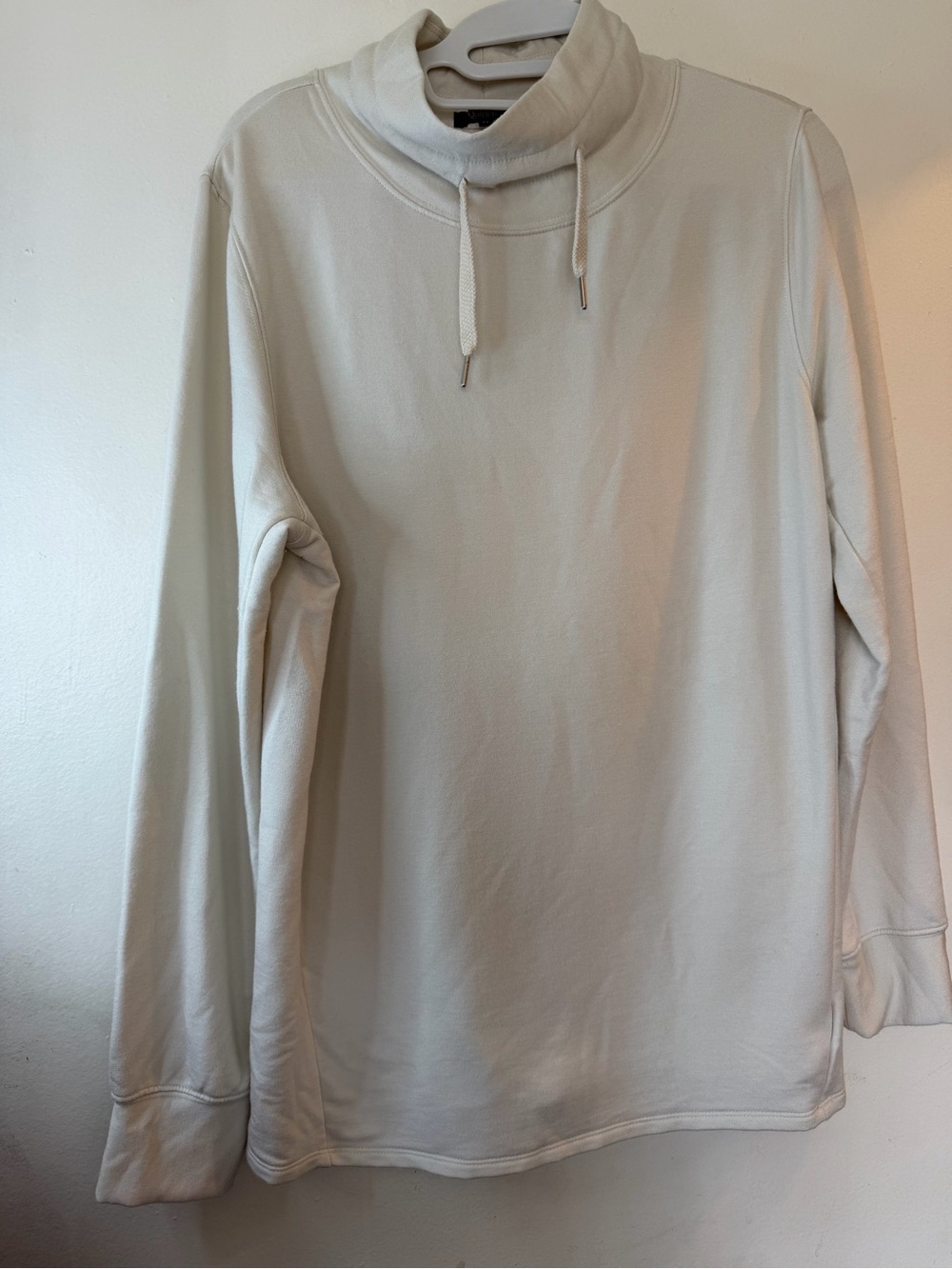 Quince Ivory Funnel Neck Pullover Sweatshirt Women’s Medium Soft Cozy Minimalist - Picture 5 of 7